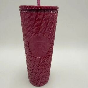 Starbucks 2024 Holiday Magenta Studded Tumbler-New never been used!sku011159245